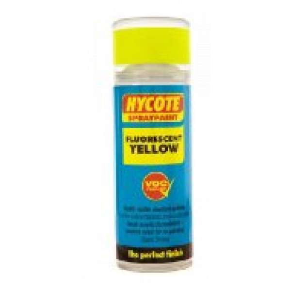 Hycote Fluorescent Yellow Safety Spray Paint 400Ml Xuk472-0