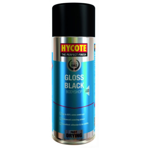 Hycote Bodyshop Gloss Black Spray Paint 400Ml Xuk432-0