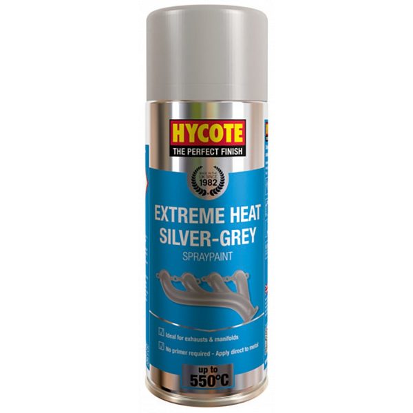 Hycote Vht Silver / Grey Very High Temperature Spray Paint 400Ml Xuk1009-0