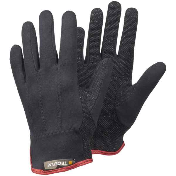 Ejendals Tegera 8125 Black PVC Dot Grip Palm Gloves