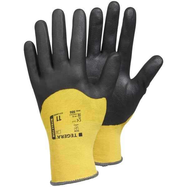 Tegera 886 3/4 Nitrile Foam Gloves Black / Yellow