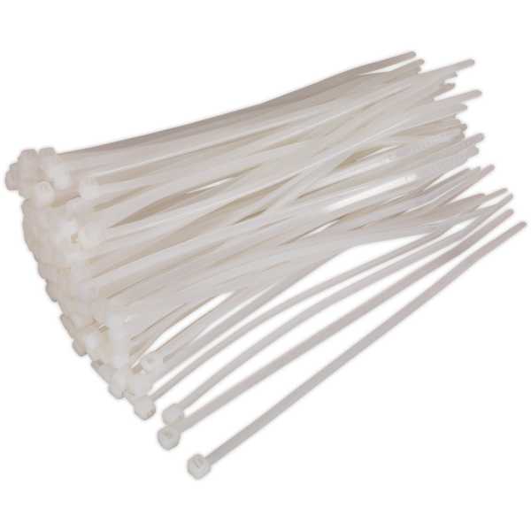 Sealey CT15036P100W Cable Tie 150 x 3.6mm White Pack of 100-0