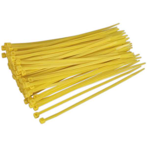 Sealey CT20048P100Y Cable Tie 200 x 4.8mm Yellow Pack of 100-0