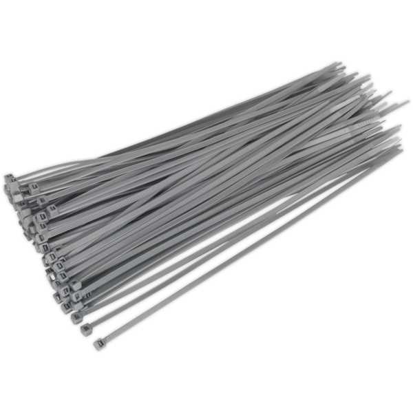 Sealey CT30048P100S Cable Tie 300 x 4.8mm Silver Pack of 100-0