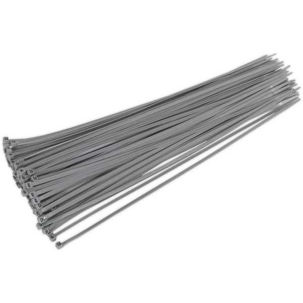 Sealey CT38048P100S Cable Tie 380 x 4.8mm Silver Pack of 100-0