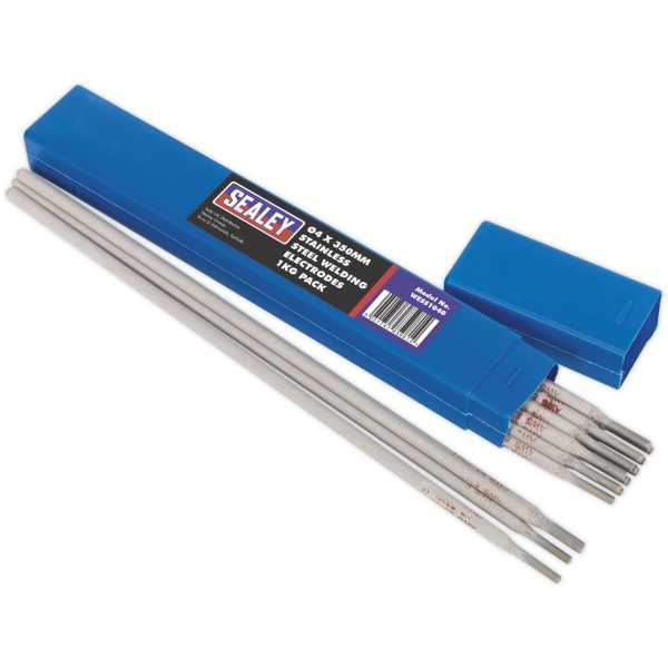 Sealey WESS1040 Welding Electrodes Stainless Steel Ø4 x 350mm 1kg Pack-0