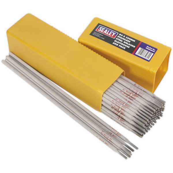 Sealey WESS5040 Welding Electrodes Stainless Steel Ø4 x 350mm 5kg Pack-0