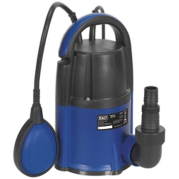 Sealey WPL117A Submersible Water Pump Automatic Low Level 2mm 117L/min 230V-0