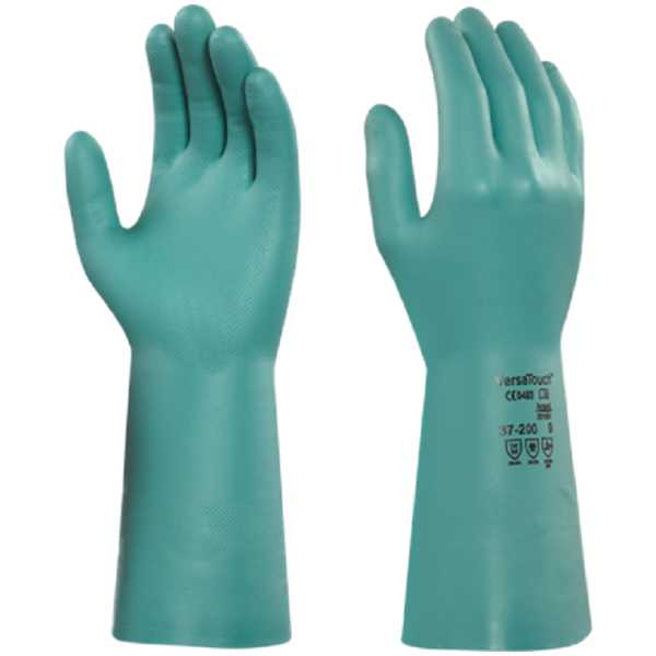 Ansell VersaTouch 37-200 Green Nitrile Food Prep Household Gloves-0
