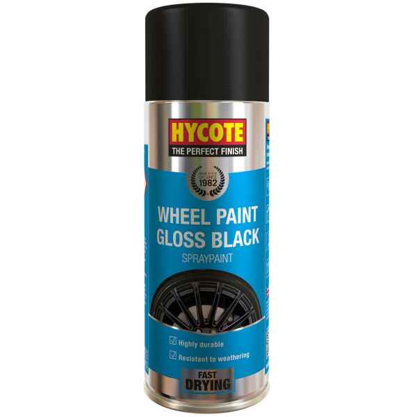Hycote Gloss Black Wheel Spray Paint 400ml (Anthracite)-0