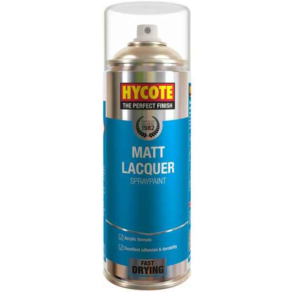 Hycote Clear Matt Lacquer Spray Paint (Pack Of 12 Cans) 400ml-0