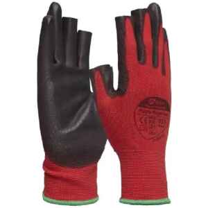 12 Pairs Polyco Matrix Fingerless PU Palm Work Gloves 10 XL