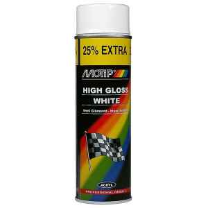 Motip High Gloss White Spray Paint 500ml-0
