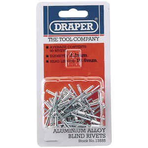 Draper 50 x 3.2mm x 10.8mm Blind Rivets 13555-0