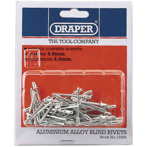 Draper 50 x 4mm x 5.6mm Blind Rivets 13556-0
