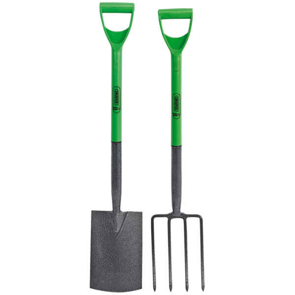 Draper Easy Find Carbon Steel Garden Fork and Spade Set 16566-0