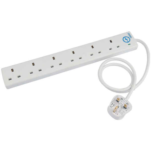 Draper 6 Way 0.75 Metre Surge Protected Extension Lead 26534-0