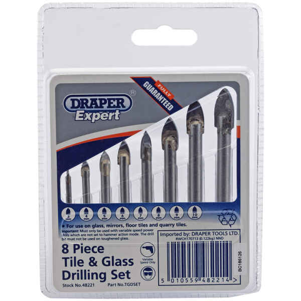 Draper Expert 8 Piece Tile and Glass Drilling Set 48221-0