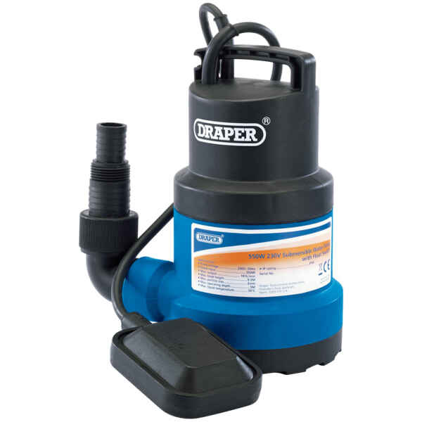 Draper Submersible Water Pump with Float Switch (191L/min) 61584-0