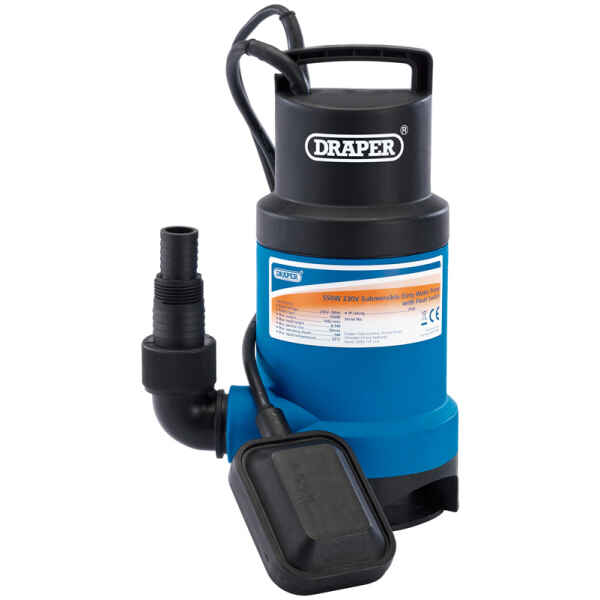 Draper Submersible Dirty Water Pump with Float Switch (166L/min) 61621-0