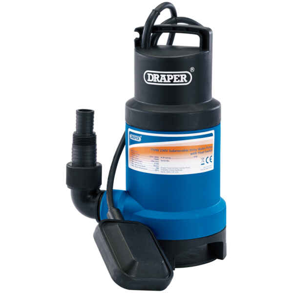 Draper Submersible Dirty Water Pump with Float Switch (200L/min) 61667-0