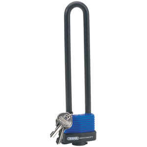 Draper U Bar Extra Long Shackle Lock with 2 Keys 62952-0