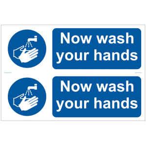 Draper 2 x 'Wash Your Hands' Mandatory Sign 72162-0