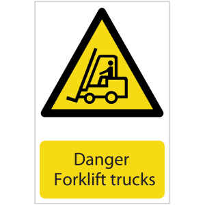 Draper 'Danger Forklift Trucks' Hazard Sign 72360-0