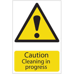 Draper 'Caution Cleaning' Hazard Sign 72440-0