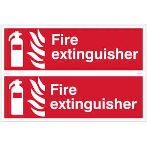 Draper 2 x 'Fire Extinguisher' Fire Equipment Sign 72444-0