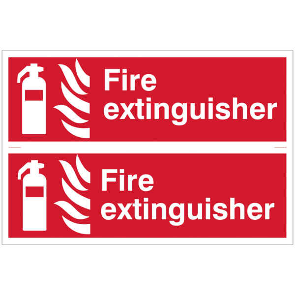 Draper 2 x 'Fire Extinguisher' Fire Equipment Sign 72444-0