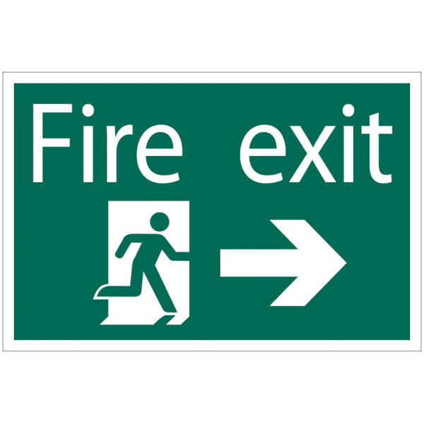 Draper 'Fire Exit Arrow Right' Safety Sign 72447-0