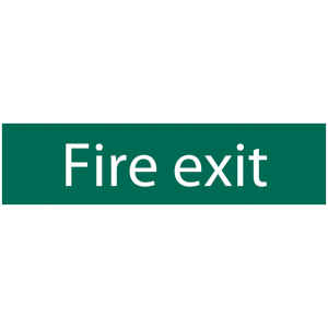 Draper 'Fire Exit' Safety Sign 73213-0