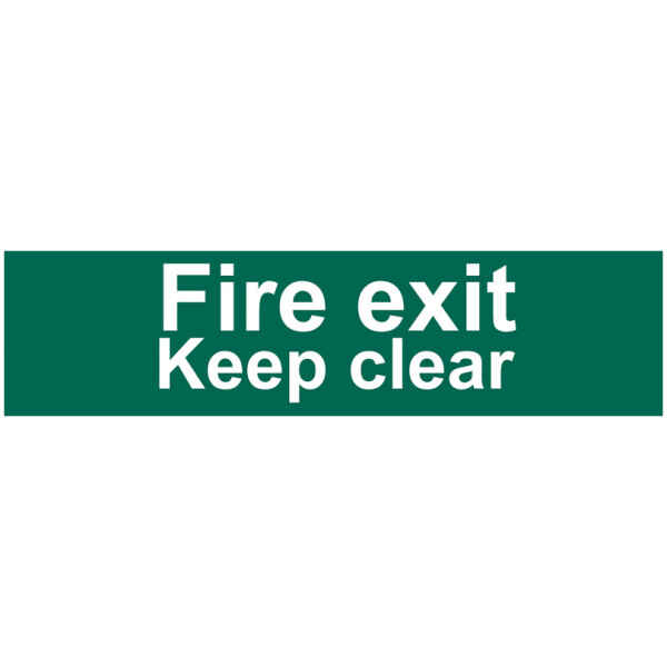 Draper 'Fire Exit Keep Clear' Safety Sign 73221-0