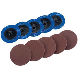 Draper Ten 50mm 240 Grit Aluminium Oxide Sanding Discs 75613-0
