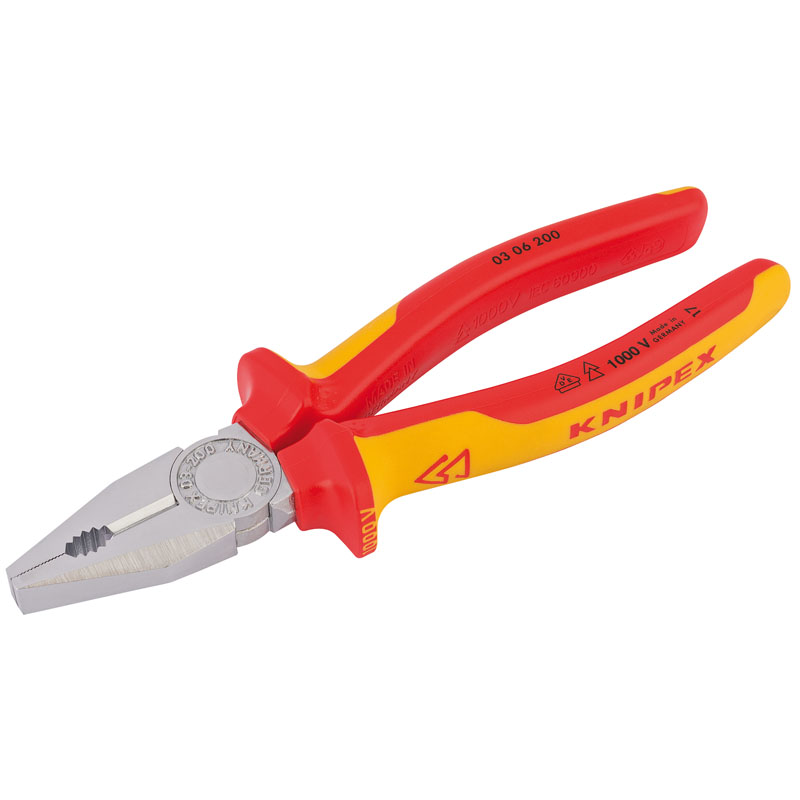 KNIPEX Knipex 200mm Fully Insulated Combination Pliers 81212 5010559812127 