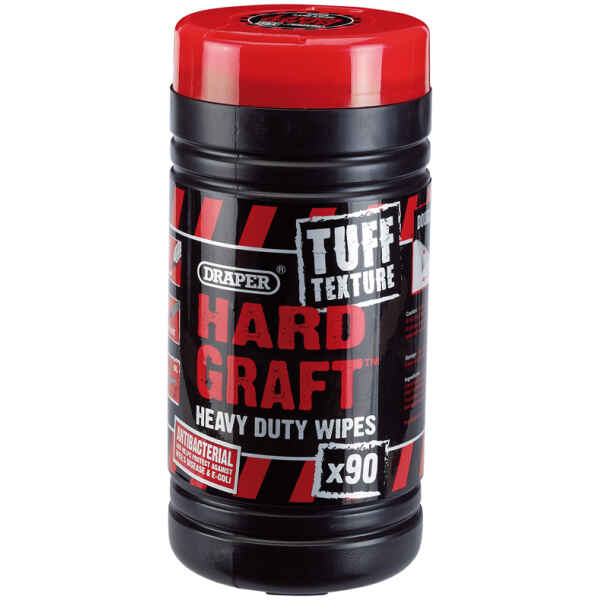 Draper Tuff Texture, 'Hard Graft' Heavy Duty Wipes (Tub of 90) 84712-0