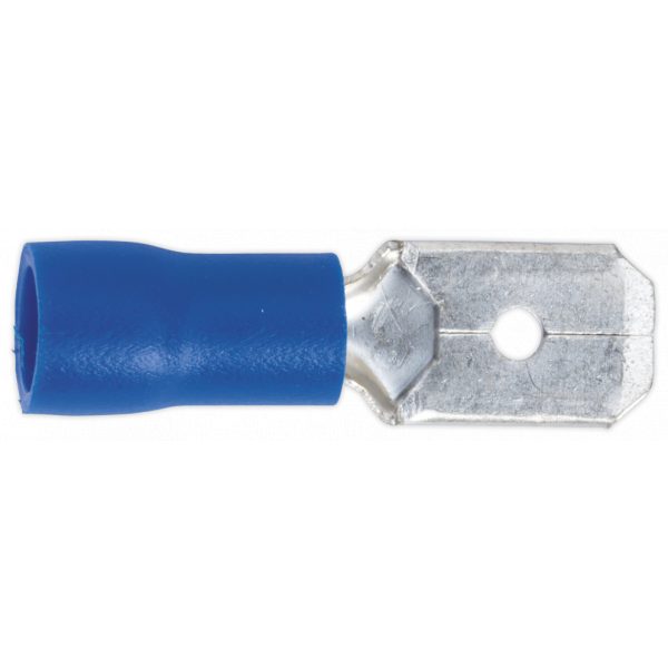 Sealey BT21 Push-On Terminal 6.3mm Male Blue Pack of 100-0