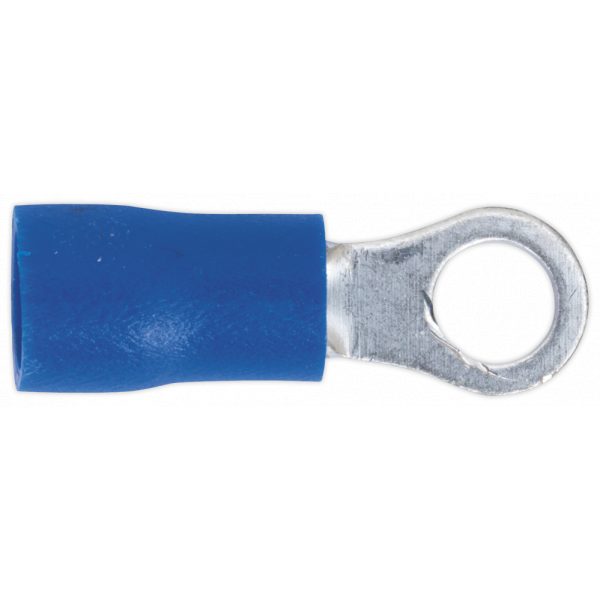 Sealey BT24 Easy-Entry Ring Terminal Ø4.3mm (4BA) Blue Pack of 100-0