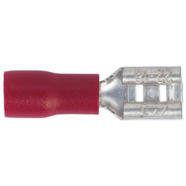 Sealey RT20 Push-On Terminal 4.8mm Female Red Pack of 100-0