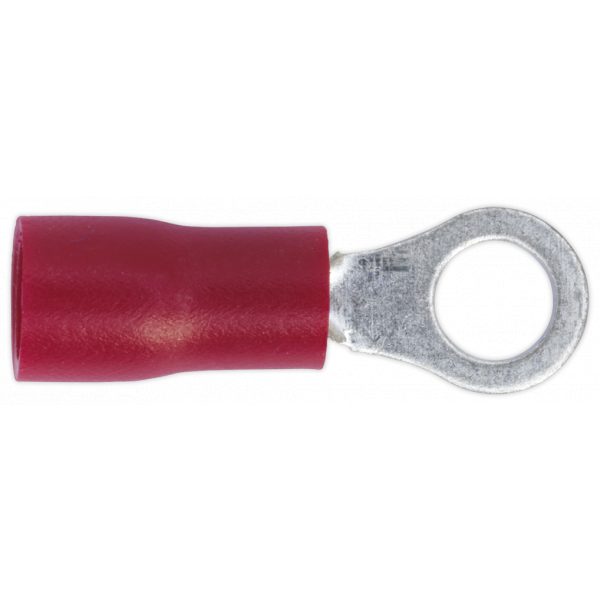 Sealey RT24 Easy-Entry Ring Terminal Ø4.3mm (4BA) Red Pack of 100-0