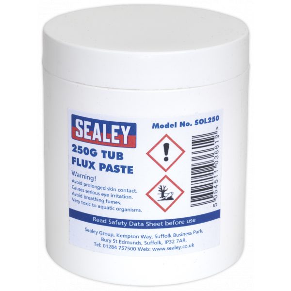 Sealey SOL250 Flux Paste 250g Tub-0