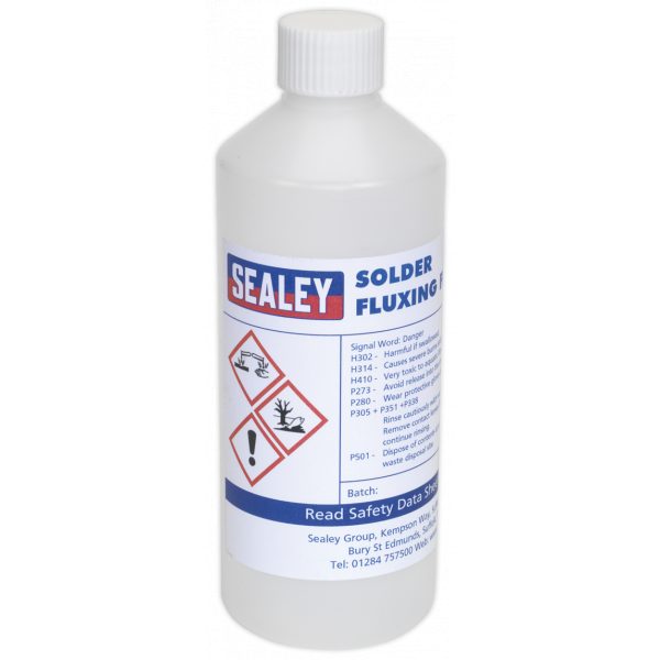 Sealey SOLFLUX Solder Fluxing Fluid 500ml Bottle-0