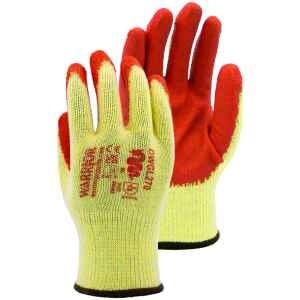 12 Pairs Warrior Orange Latex Grip Gloves Size 8 M