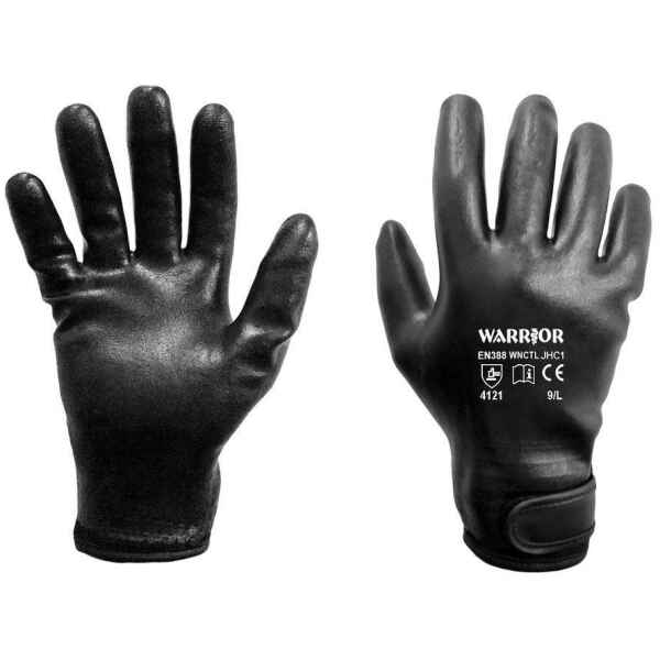 Warrior Fully Coated Black Nitrile Nitrile Thermal Lined Gloves-0