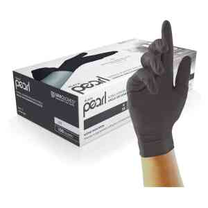 Box 100 Unigloves Black Pearl Powder Free Disposable Gloves GP003