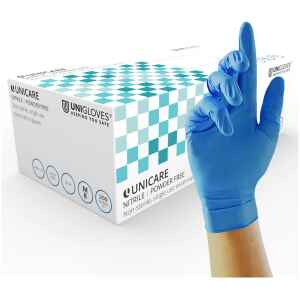 Unigloves GS004 Box 200 Blue Nitrile Powder Free Disposable Gloves