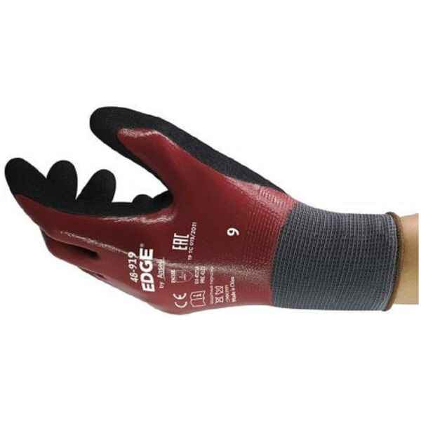 Ansell Edge 48-919 Double Nitrile Coated Work Gloves-0