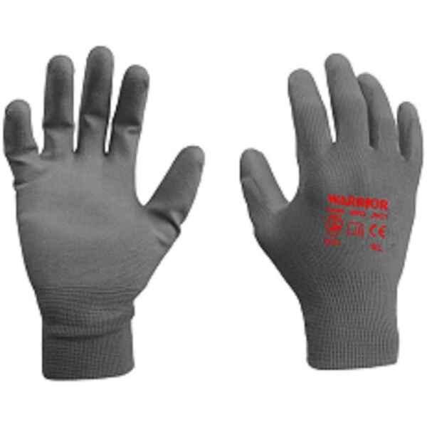 Warrior Grey PU Coated Work Gloves-0
