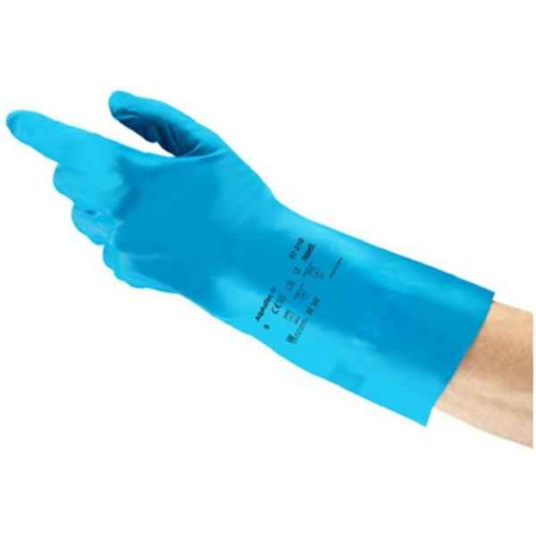 Ansell 37-210 UltraGrip Blue Nitrile Unlined Rubber Gloves-0